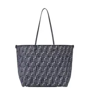 Fendi Roll Monogrammed Large Tote Bag One size blue