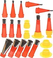 Gatuida 1Set Stainless Steel Caulking Tool Set with Silicone Nozzles Finishing Kit for Repairs for Bathroom Kitchen and Window Sealing