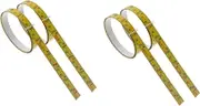 Homoyoyo 4sets Self-adhesive Measuring Tape Ruler Tape Measure for Workbench Steel 1m Metric Sticky Measure 2pcs*4