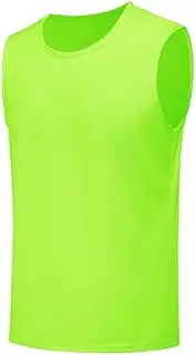 [Generic] Men's Sleeveless Muscle T-Shirt Moisture Wicking Tank Tops for Fitness Running