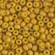 Miyuki Seed Beads 6/0 Matte Opaque Mustard 6-1233 Yellow Glass Beads 20g Round