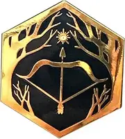 [Pinstant] Archer Bow Arrow Star Woods Hunter Ranger Fantasy Archery 1.1" Enamel Pin Badge, 1.1 Inches, Enamel, enamel