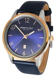 Kenneth Cole New York KC50882004 Men's Analog Watch Blue Leather Strap