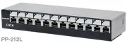 12-Port 1U Cat6 Unshielded Patch Panel, Top Entry Punch Down, Locking Function