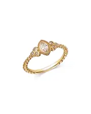Bloomingdale's Fine Collection Diamond Marquise & Round Bezel Ring in 14K Yellow Gold, 0.26 ct. t. w.