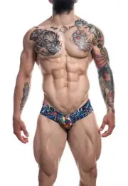 Cut For Men High Cut Tattoo Cheeky Brief Large