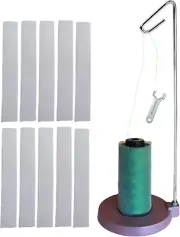 Sewing Supplies Spool Holder W/Wrench plus Bonus Thread Net Spool Saver, Single