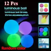 12PCS Sticky Ceiling Balls Stress Stress Relief Glow in The Dark Fun Toy~