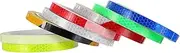 VINTORKY 8Rolls Noctilucence Decals High Visibility Bike Reflective Stickers for Night Riding Warning Decals for Bicycles Helmets Safety Signage
