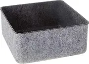 Get Organized with Colorful Two-Tone 'Felt-Like-it!' Bin: Perfect for Office, Craft Room, Classroom, Living Room, Bedroom Storage, and More (Navy Blue)