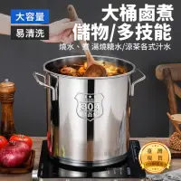 在飛比找momo購物網優惠-【優品生活館】不鏽鋼湯鍋 20L(湯鍋 湯桶 滷鍋 燉鍋 3