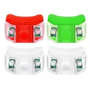 4 x LED Boat Navigation Lights for Boat Yacht Motorboat Bike Hunting Night Running Fishing (Red, Green, White) Red Green White