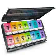 Weekly Pill Organizer 2 Times a Day - Am/Pm Daily Pill Case Medicine Organize...