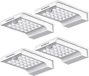 InnoGear Solar Gutter Lights, 24 LEDs Solar Motion Sensor Lights IP65 Waterproof Solar Outdoor Lights Solar Wall Lights Security Lighting for Yard Porch Patio, Pack of 4