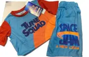 Space Jam 2 Piece Pajama Set 6 Tune Squad Short Sleeve/shorts Fun Sleep time New