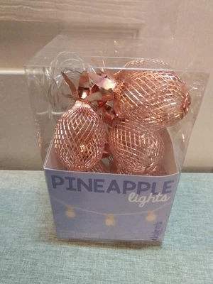Claire's 10 LED Pineapple String Lights Set Battery Operated 5.9 ft New In Box