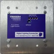 chaser4 lighting chaser controller 4 x 600 W, 120V LED lights, Neon. Made in USA