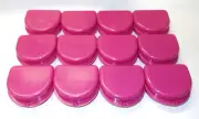 500pcs Dental Orthodontic Retainer Denture Mouth Guard Case Bleach - Cranberry