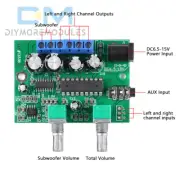 TDA1517P2.1 3Channel Class D Power Amplifier Board 6W+6W+25W Mini Bass Amplifier