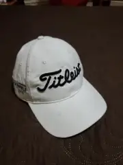 titleist golf hat for men XL new White, Black Lettering Company Logo Adjustable