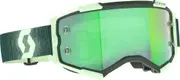 Scott Fury Chrome Dark Motocross Goggles, green for Men One Size
