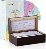 Bible Verse Cards Box Set, Upgrade Color-Coded Bible Verses in a Jar, Read Me When Bible Verses Box for Daily Encouragement, Prayer & Reflection, Christian Bible Gifts For Women and Men