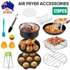 8 inch Air Fryer Frying Cage Dish Baking Pan Rack Pizza Tray Pot Accessories AU