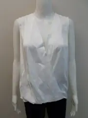 NEW WITCHERY, CHALK "WRAP BLOUSE" SIZE 14 (#G1410)