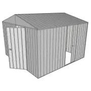 Build-a-Shed 3.0 x 3.0 x 2.3m Gable Single Sliding Side Door Shed - Zinc