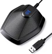 G11 USB Conference Microphone Omnidirectional Mic, One-Touch Mute,Condenser C...