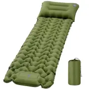 Camping Sleeping Pad 50D Ultralight Inflatable Camping Mat with Pillow Built-...