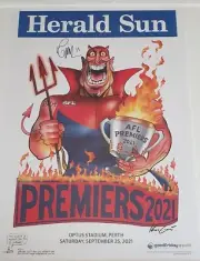 Max Gawn *SIGNED* 2021 Melbourne Premiership Poster