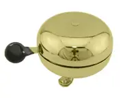 ALTALINE 80MM LONG BOLT-ON STEEL DING DONG BICYCLE GOLD CLASSIC BELL.