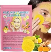 Turmeric Cleansing Pads 40 Pcs, Portable Skin Care Tools,Travel Essentials Facial Sponges,Turmeric Cleansing Pads Helps Balance Skin Oil And Water, Remove Excess Keratin From The Body'S Skin