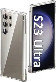 for Samsung Galaxy S23 Ultra Case Clear TPU Four Corners Cover Transparent Soft