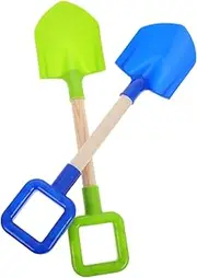 Toddmomy 2pcs Beach Shovel Shovel Prop Garden Tools for Travel Sand Plastic Scoop Beach Shove Wood