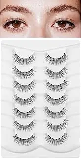 Lash natural wispy eyelashes, Frihappy false eyelashes, Wispy Strips, Faux Mink Lashes, black band lashes, pestañas postizas naturales, 7 pairs, Frihappy 2024 lashes #Pisces