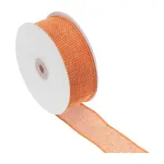 Burlap Fabric Ribbon 1-1/2" Wide x 5 Yards Burlap Ribbon, Orange