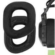 Geekria Hybrid Velour Ear Pads for Corsair HS80 RGB Wireless Headphones (Black)
