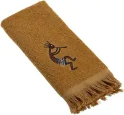 Avanti Kokopelli Fingertip Towel, Nutmeg, 18" x 11" (new)
