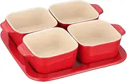 Staub Appetizer Set 40511-119, Cherry, Ceramic, Small Plate