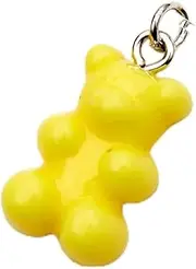 ankoROCK(アンコロック) an meets zakka Teddy Bear Charm Transparent Choker/Short Necklace, Clear Color, yellow, onesize