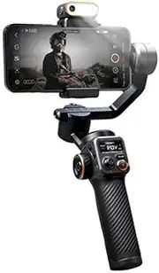 3-Axis Smartphone Gimbal Stabilizer Fit for iPhone 15/14/13/12/11 Series Huawei Mate 60/50/40/30/ P50 Pro(with Light)