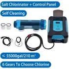 Up to 55,000 Gal Salt Water Pool Chlorinator System Titanium Cell, Non-irritant