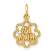 14K Yellow Gold #1 Mom Charm