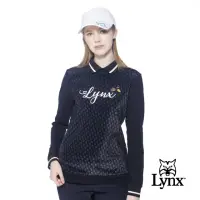 在飛比找momo購物網優惠-【Lynx Golf】korea女款圓領假兩件式羅紋配色領船