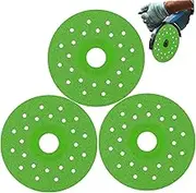 3Pcs Rock Slab Grinding Disc, 3.9 Inch Emery Glass Cutting Disc with Porous Design, Diamond Saw Blades for Grinding Jade, Crystal, Wine Bottles, Tile Rock Slab