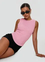 Goodnight And Go Textured Top Pink