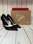 Christian Louboutin Iriza 100 Velvet Papillon Heels Black Sz 36 / 6