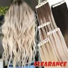 AU CLEARANCE Tape in Remy Human Hair Extensions Russian Skin Weft THICK BALAYAGE